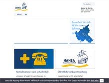 Tablet Screenshot of hansa-baugenossenschaft.de